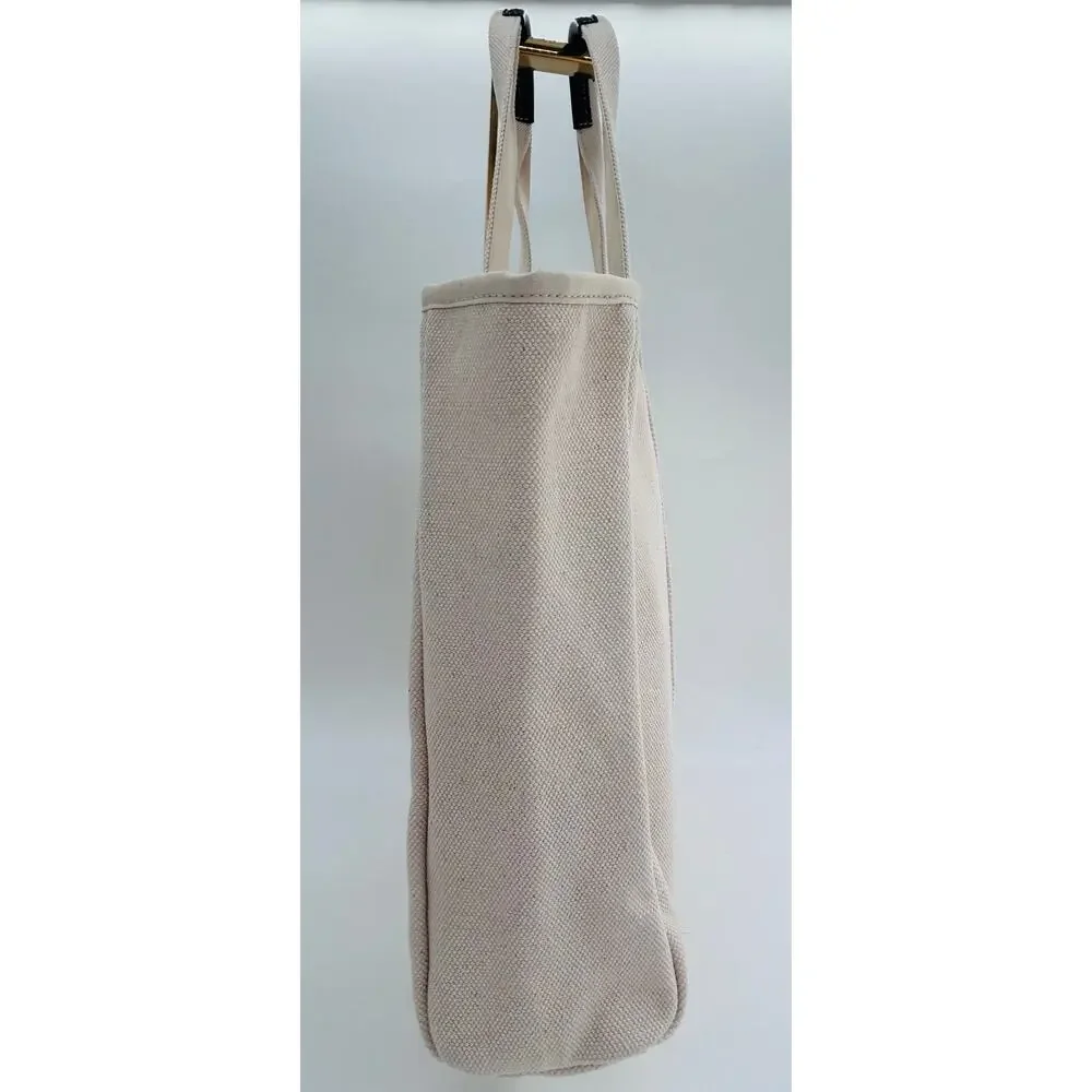 NWT Tory Burch Ivory Large Canvas‎ Tote #156475